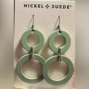 Nickel and Suede Meadow Green Sloanes NWT